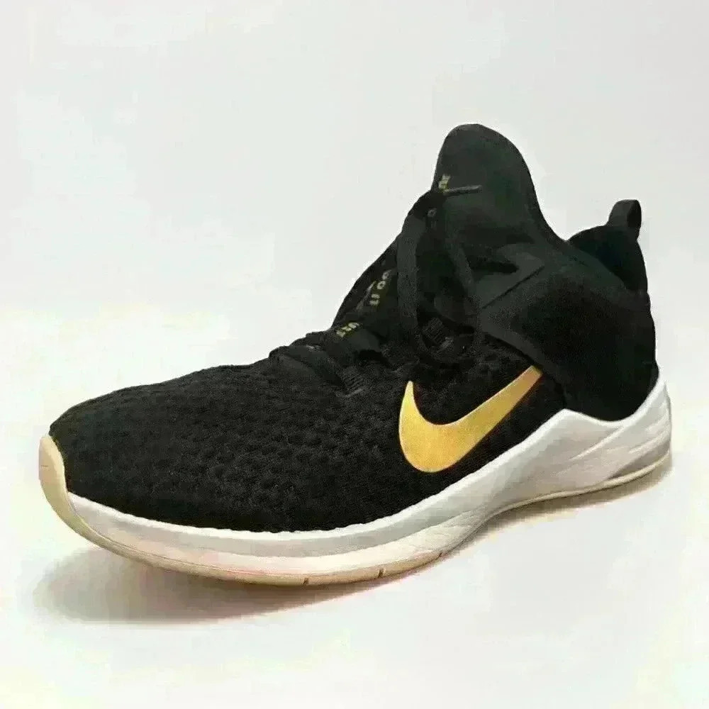 Nike Women’s Air Max Bella TR 2 AQ7492-001 Black Gold Running Shoes Size 10